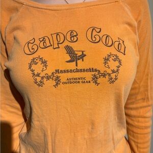 Cape Cod Long Sleeve Graphic Tee - Orange